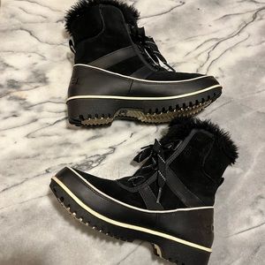 Womens size 6 Sorel boots.  Worn one time and excellent condition
